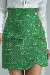tweed hip skirt